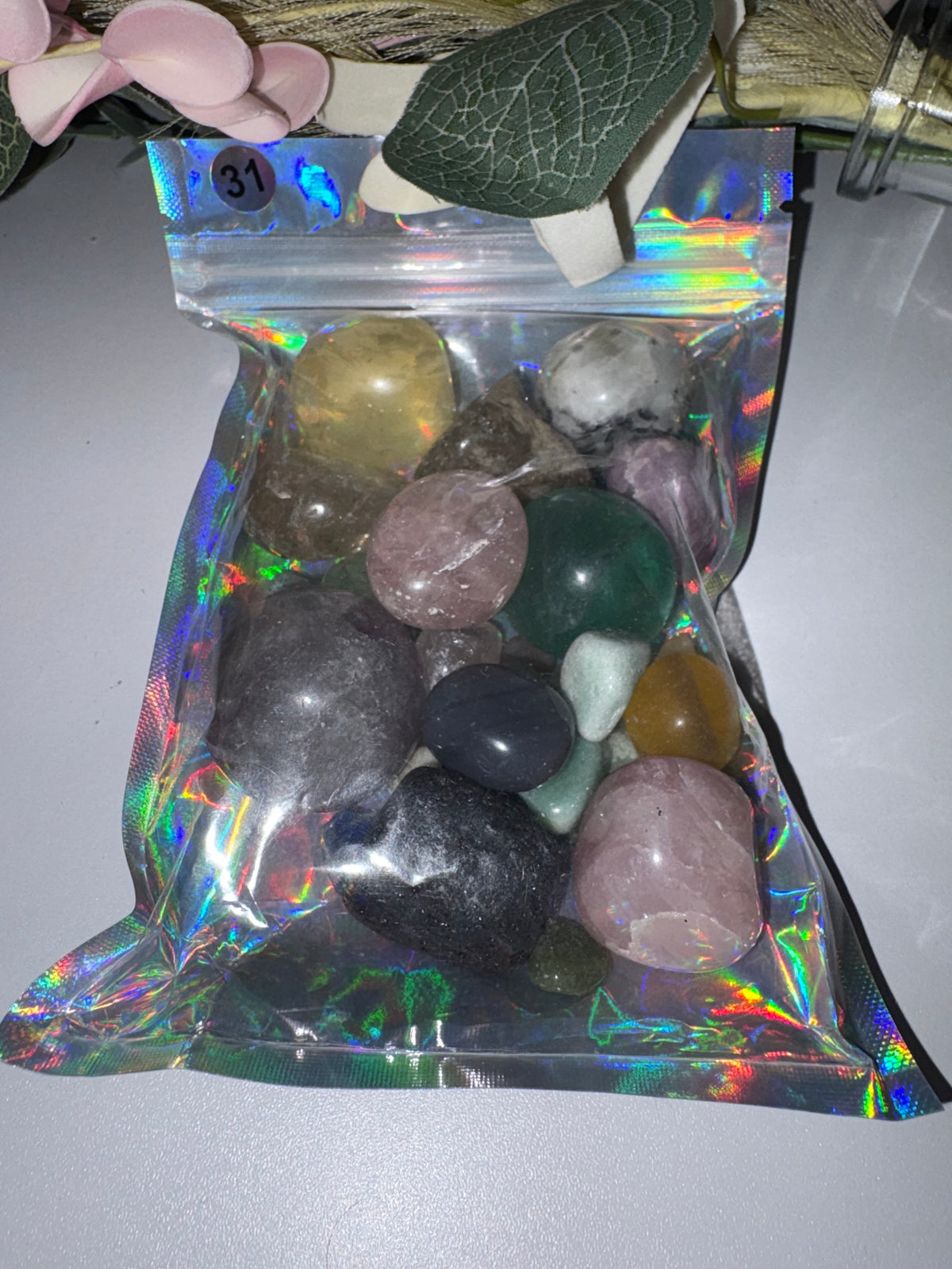 Crystal Confetti Bags, Premixed Healing Crystal Chips, Manifestation Crystals,, Altar Decor, Spell Jar Fillers