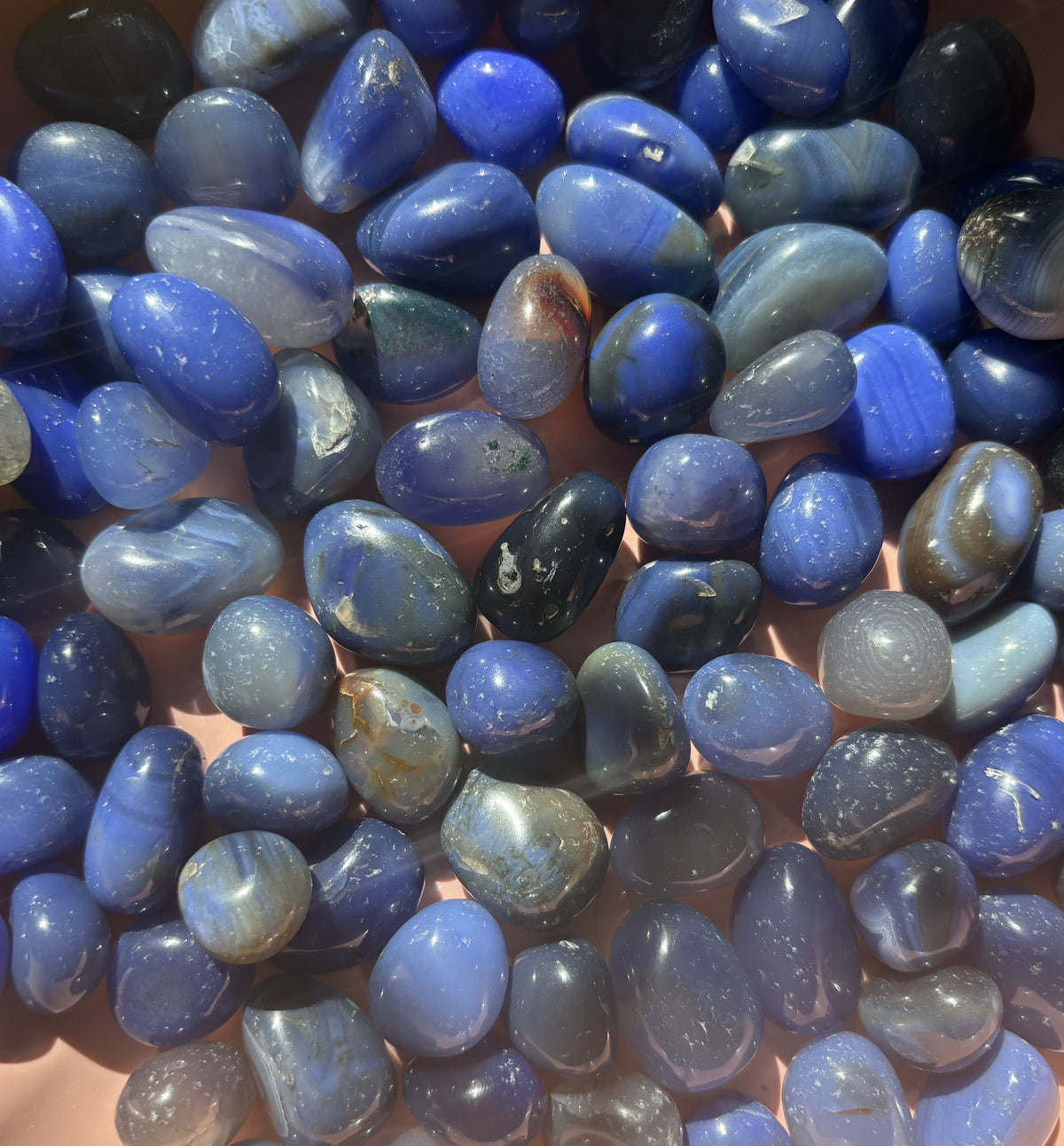 Blue Agate Tumble Stone