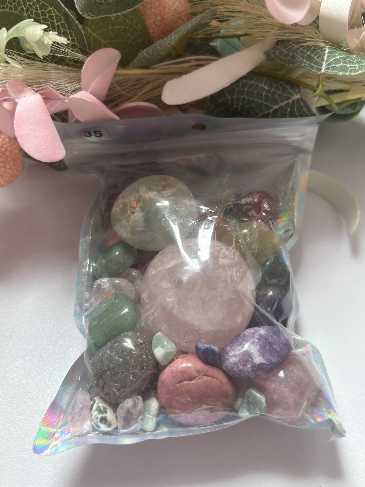 Crystal Confetti Bags, Premixed Healing Crystal Chips, Manifestation Crystals,, Altar Decor, Spell Jar Fillers