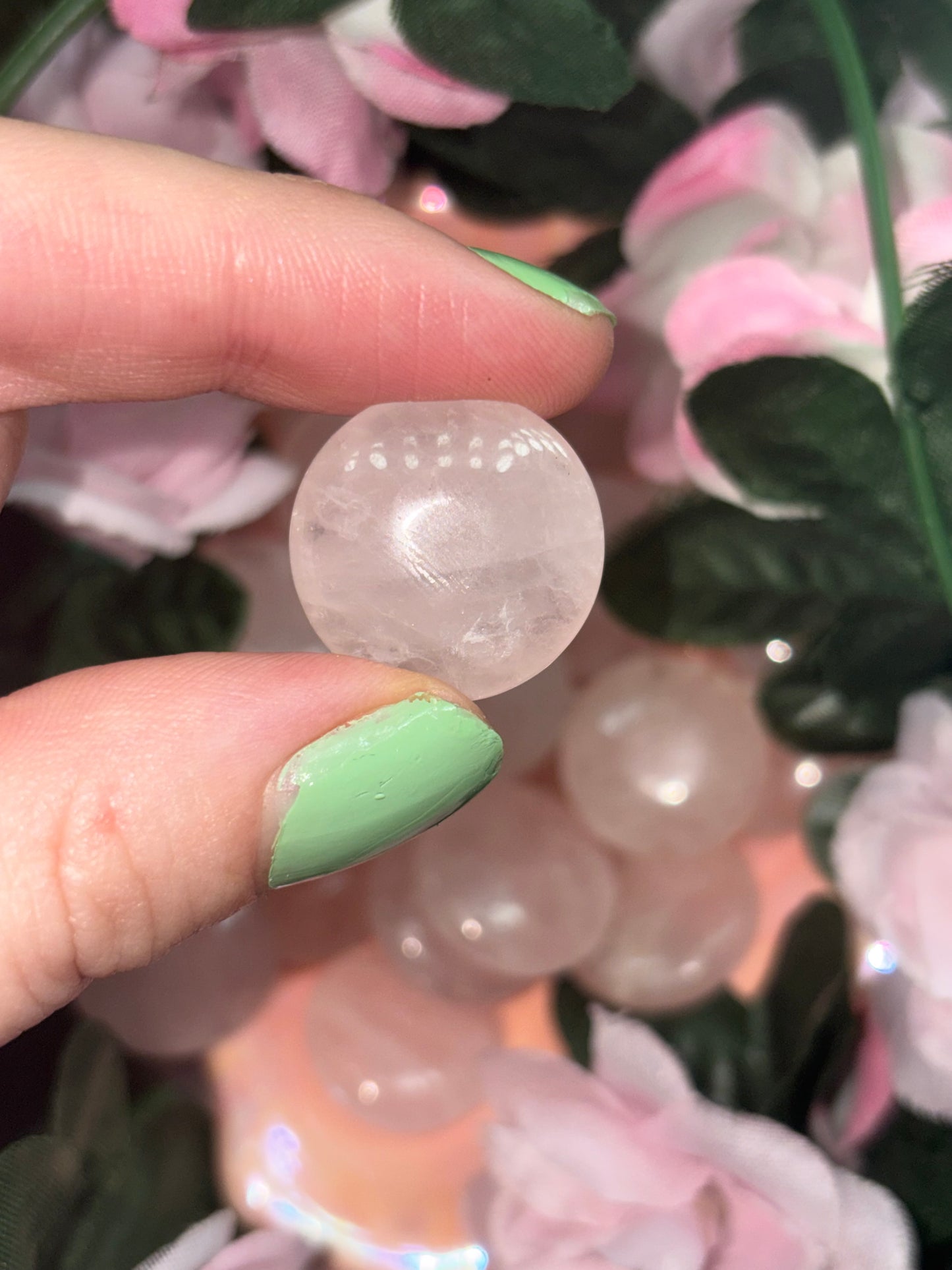 Mini Rose Quartz Palm Stone