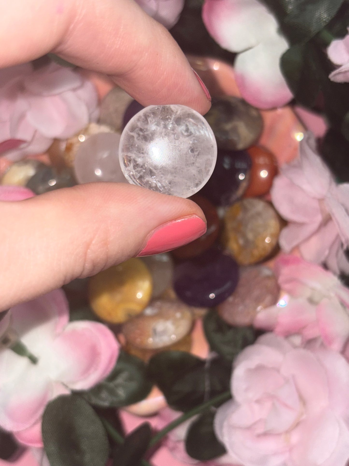 Clear Quartz Mini Palm Stones