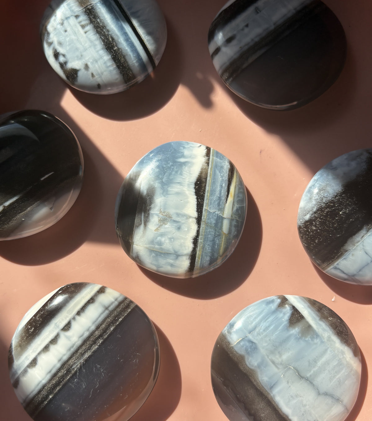 Owyhee Blue Opal Palm Stone