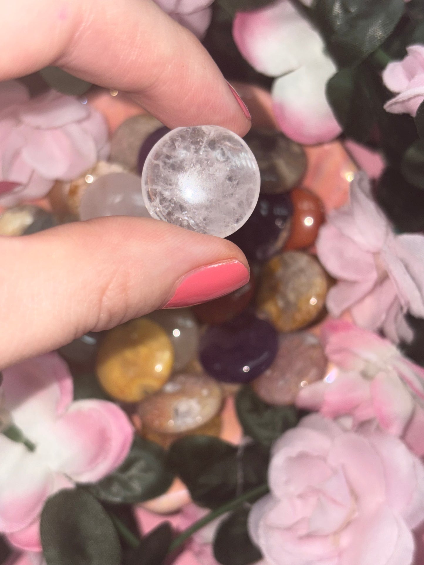 Clear Quartz Mini Palm Stones