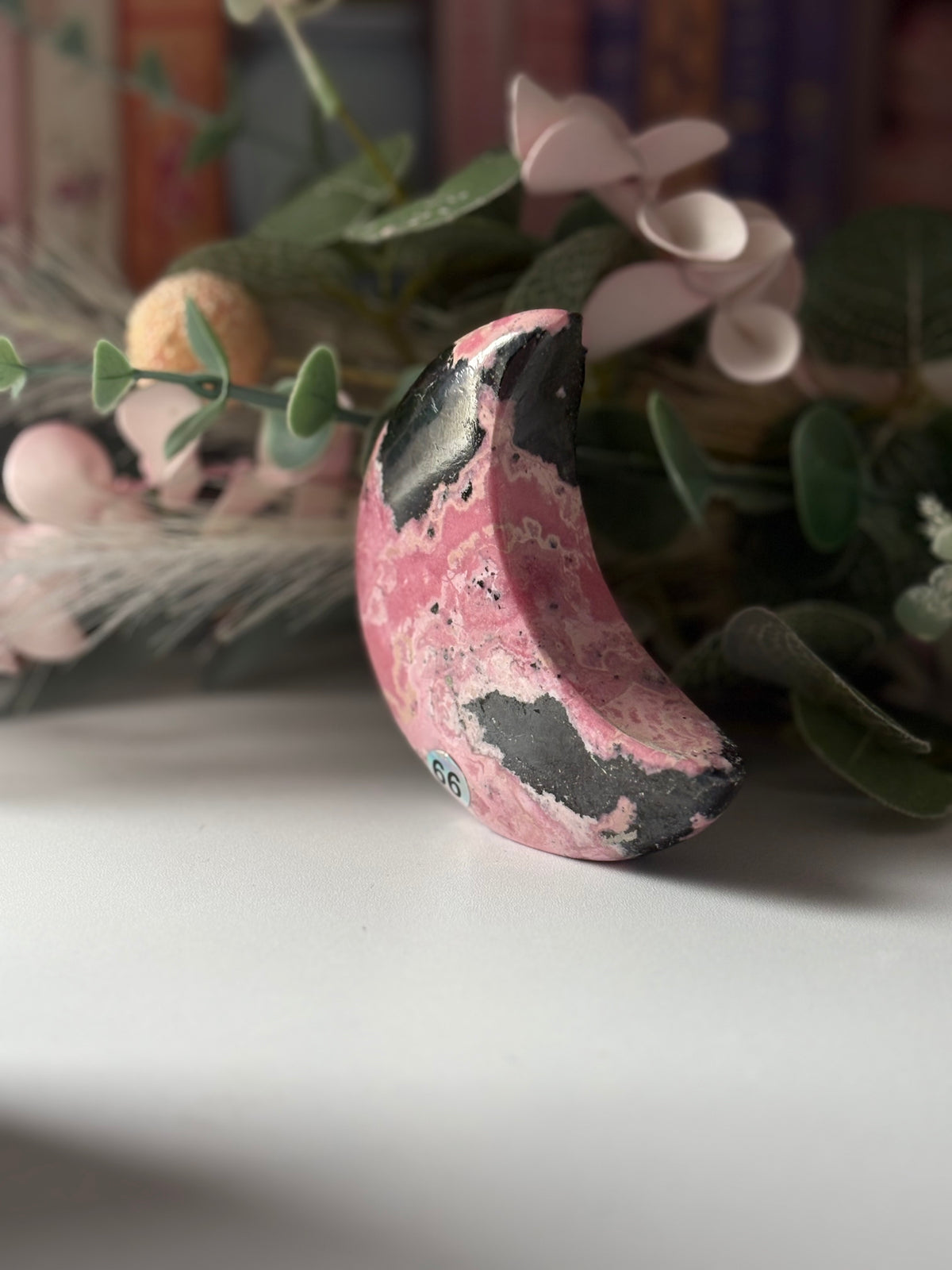 🌙 Peruvian Rhodonite Self-Standing Moons 🌙