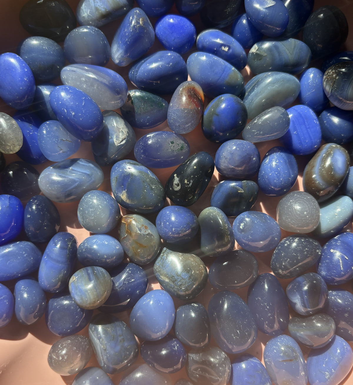 Blue Agate Tumble Stone