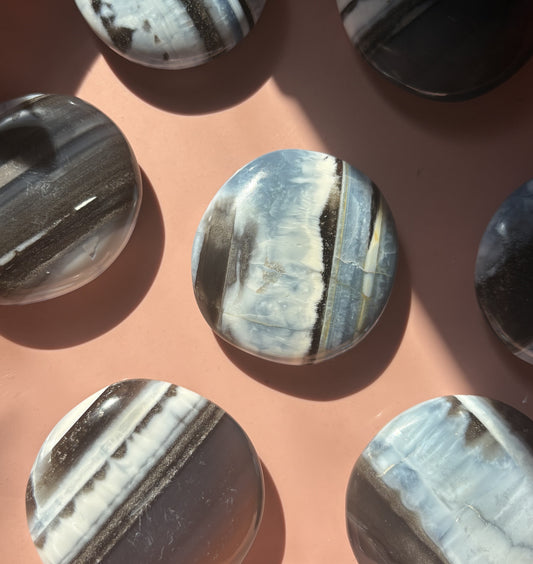 Owyhee Blue Opal Palm Stone