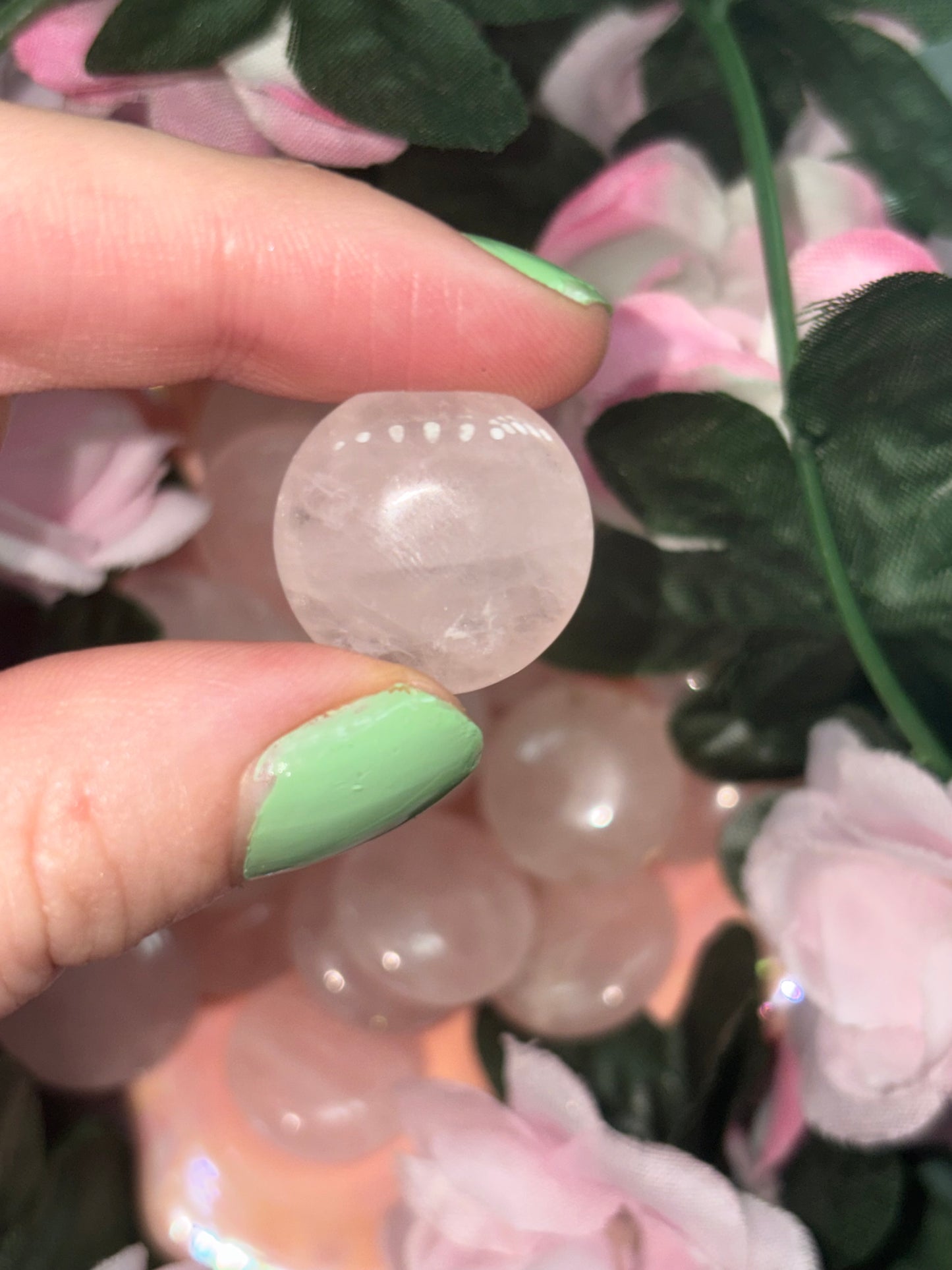 Mini Rose Quartz Palm Stone