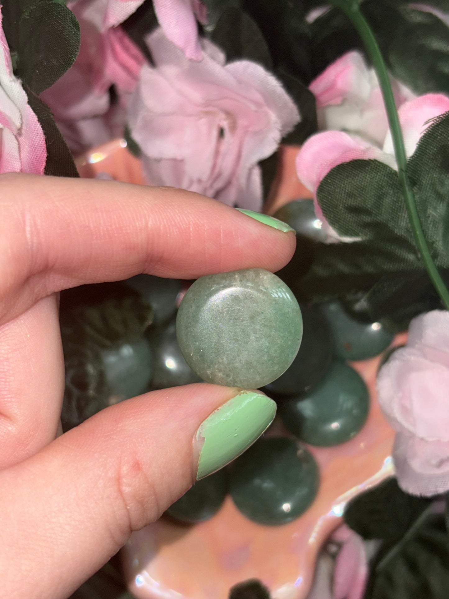 Mini Green Aventurine Palm Stone