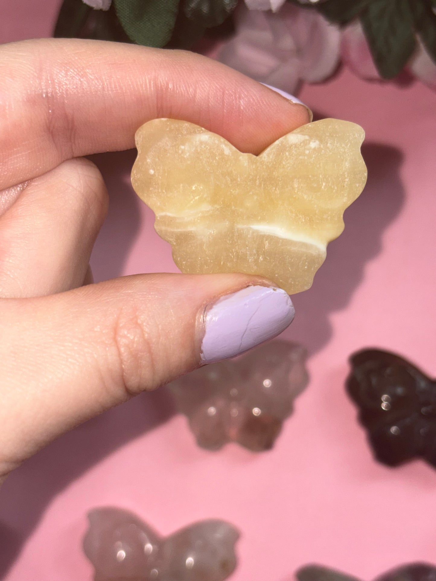 Yellow Calcite Butterfly