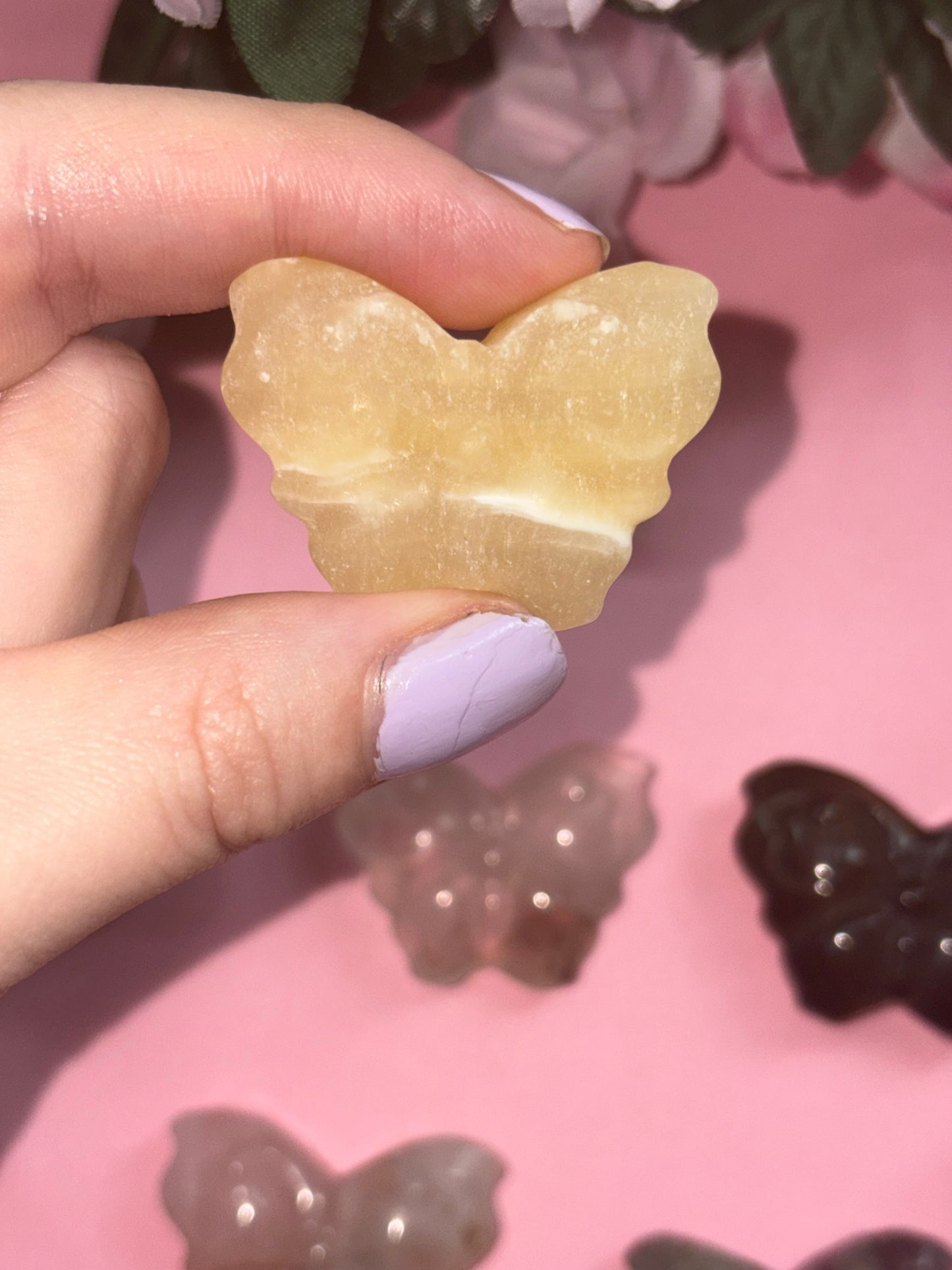 Yellow Calcite Butterfly