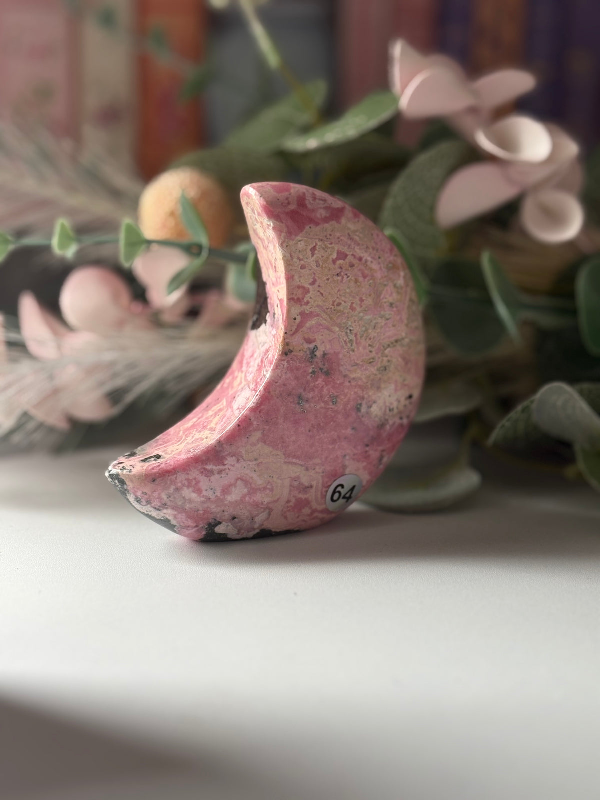 🌙 Peruvian Rhodonite Self-Standing Moons 🌙