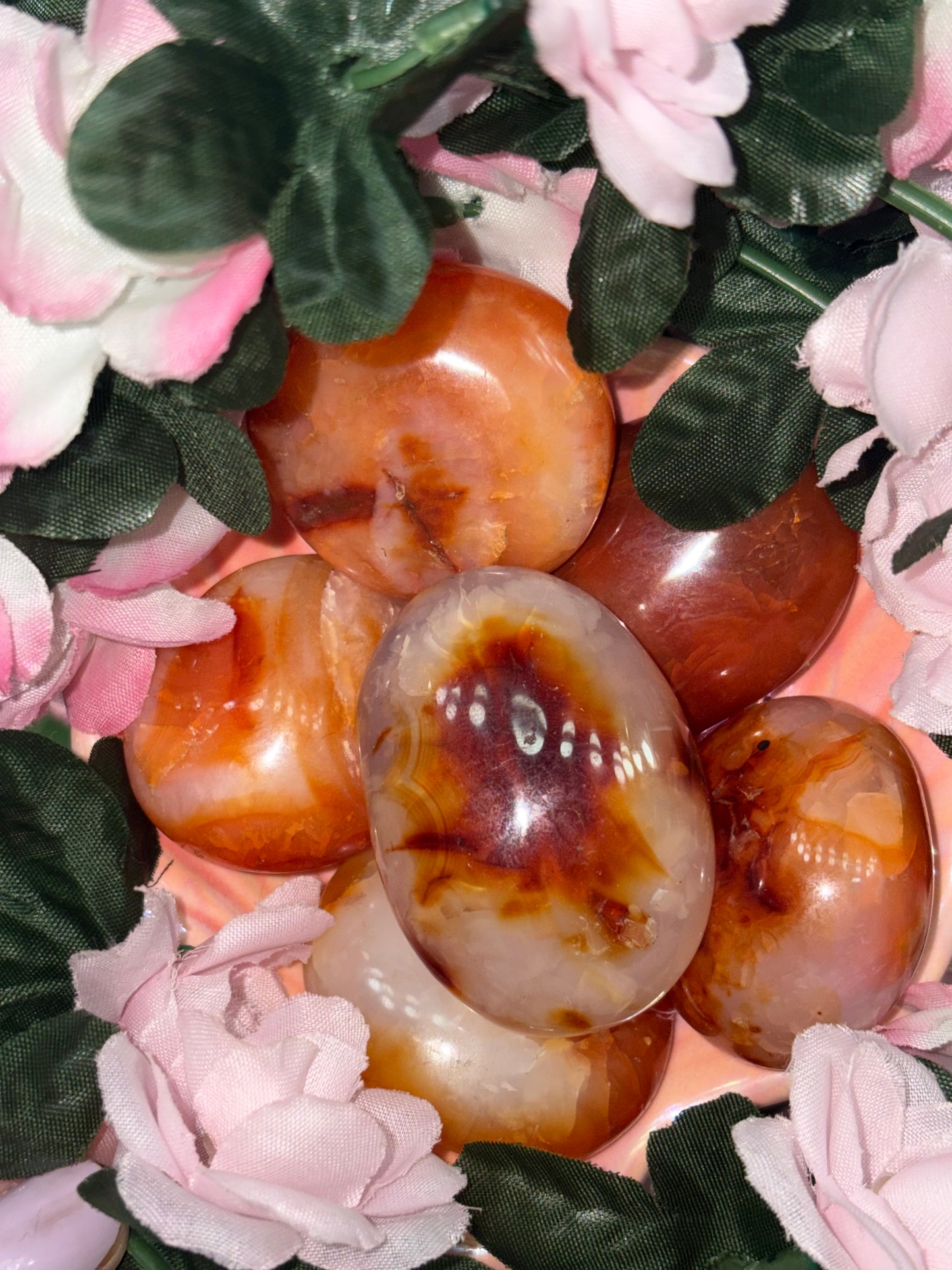 Carnelian Palm Stone from Madagascar