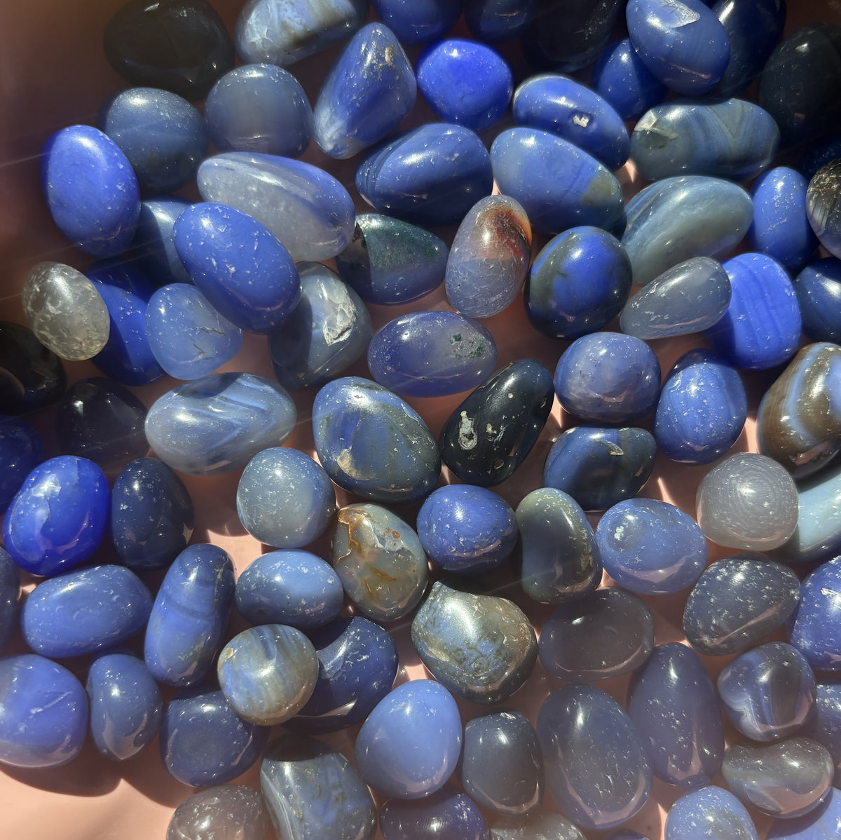 Blue Agate Tumble Stone