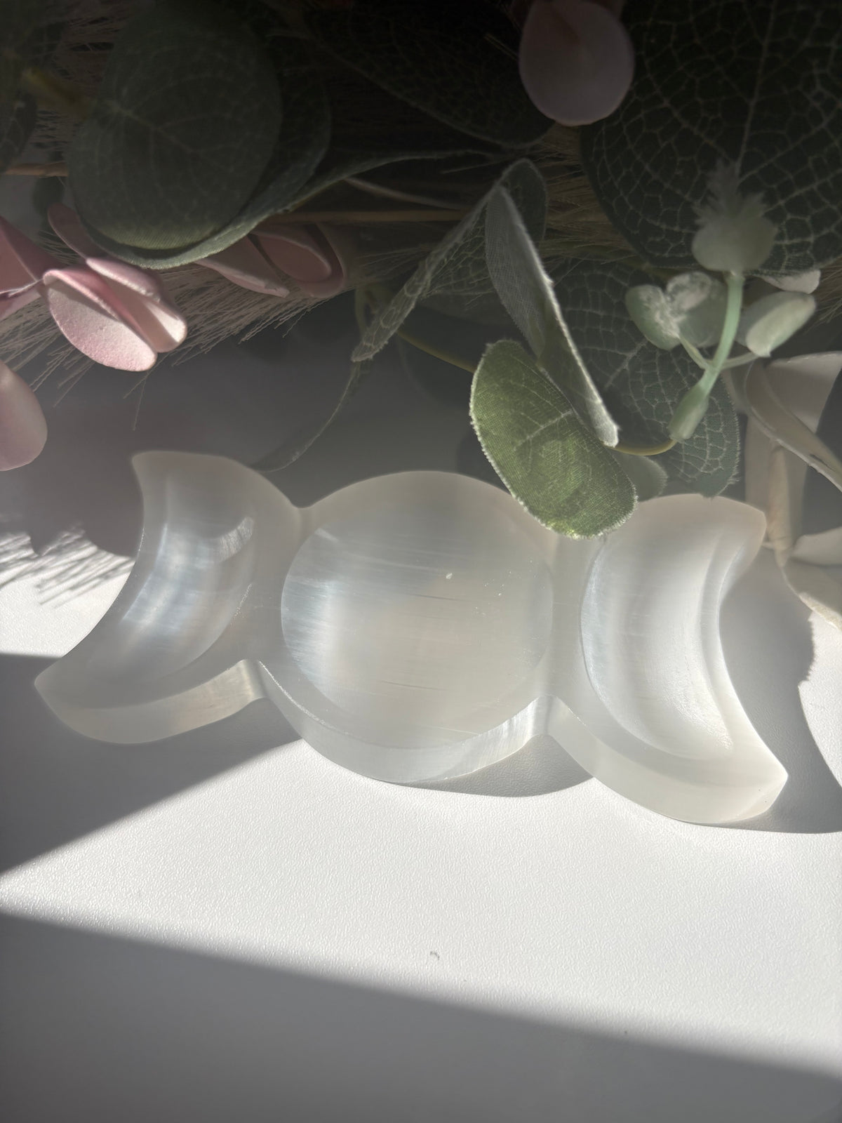 Selenite Triple Moon Bowl