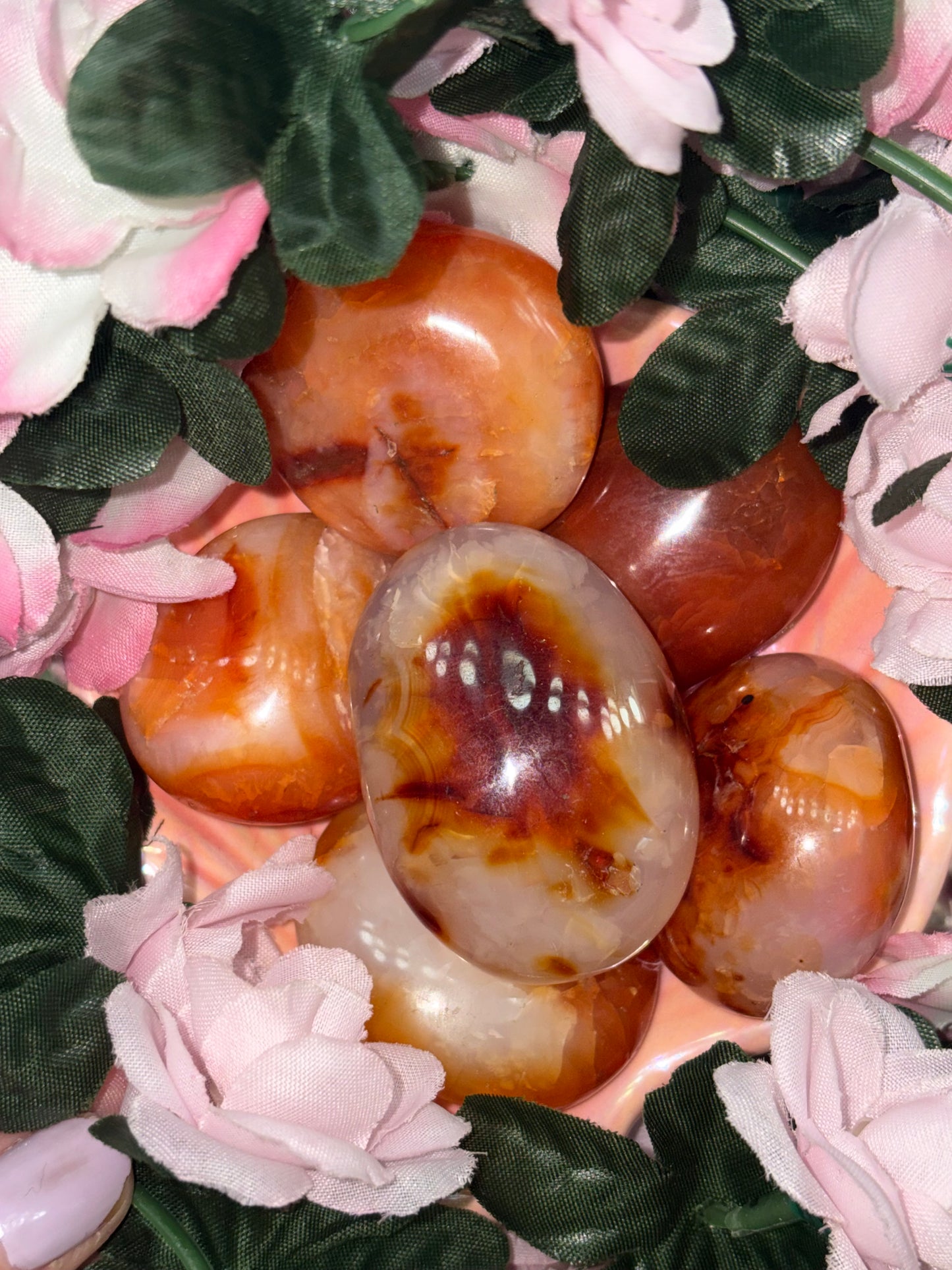 Carnelian Palm Stone from Madagascar