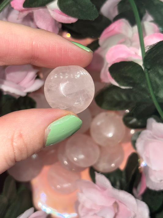 Mini Rose Quartz Palm Stone