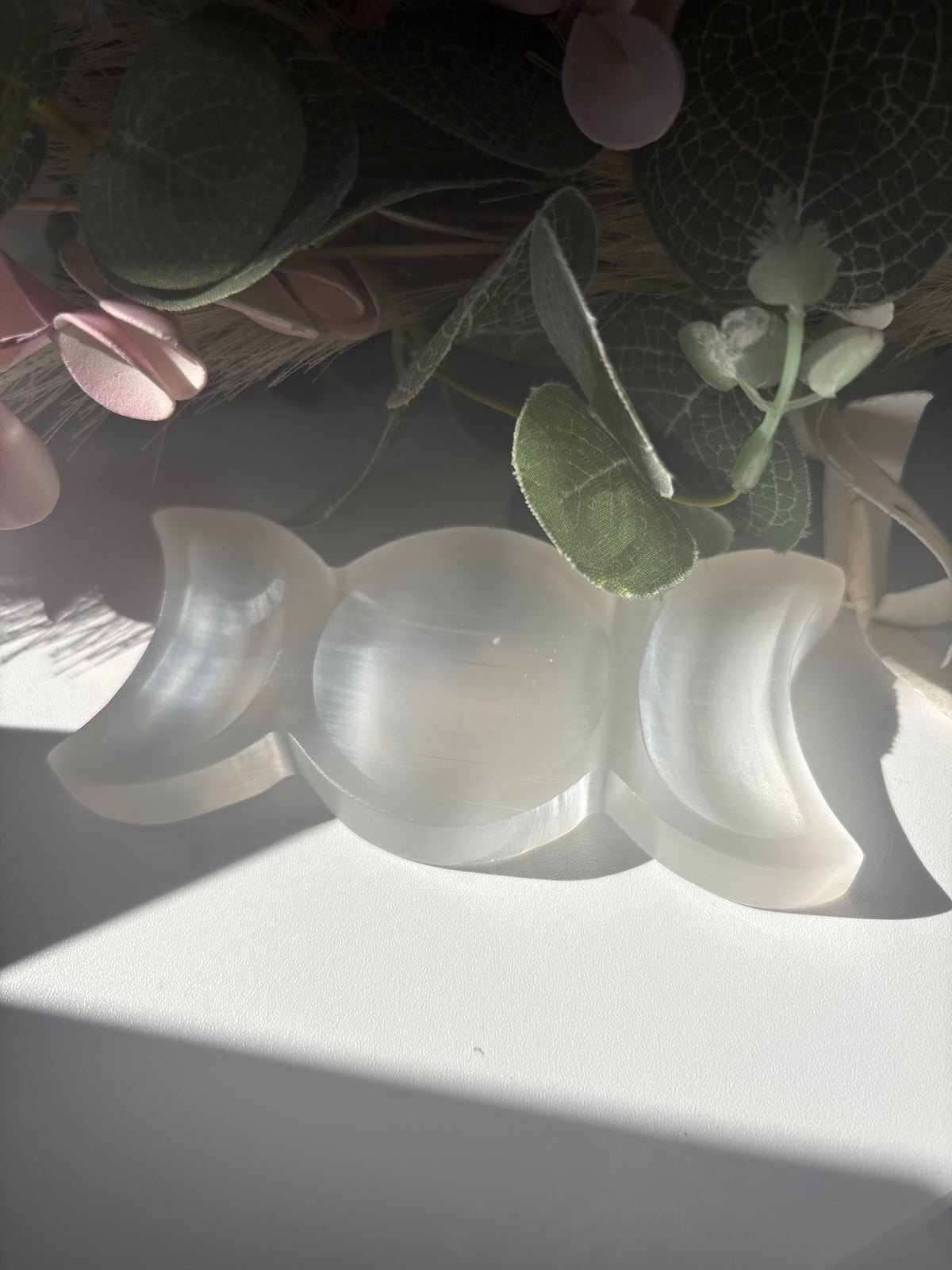 Selenite Triple Moon Bowl