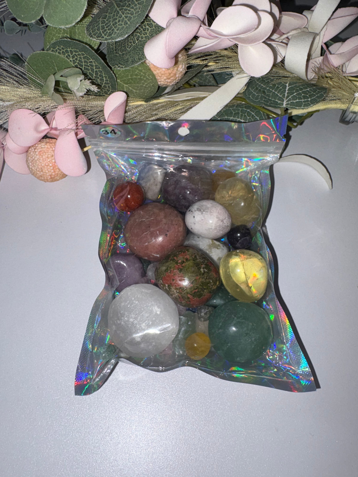 Crystal Confetti Bags, Premixed Healing Crystal Chips, Manifestation Crystals,, Altar Decor, Spell Jar Fillers