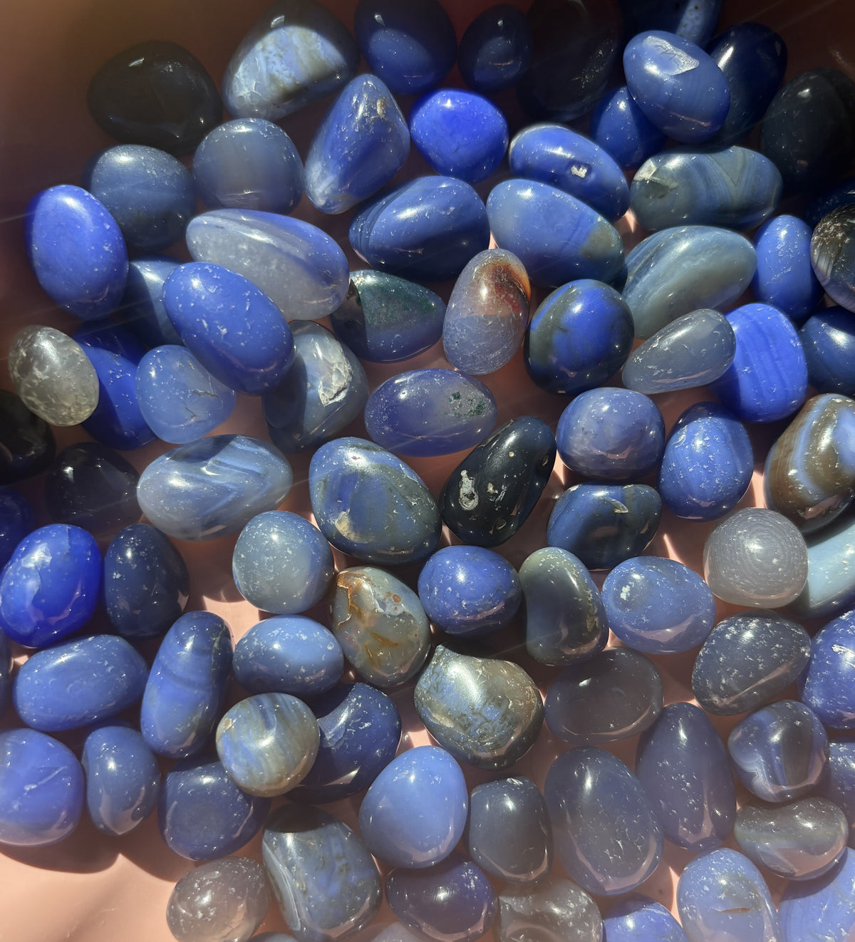 Blue Agate Tumble Stone
