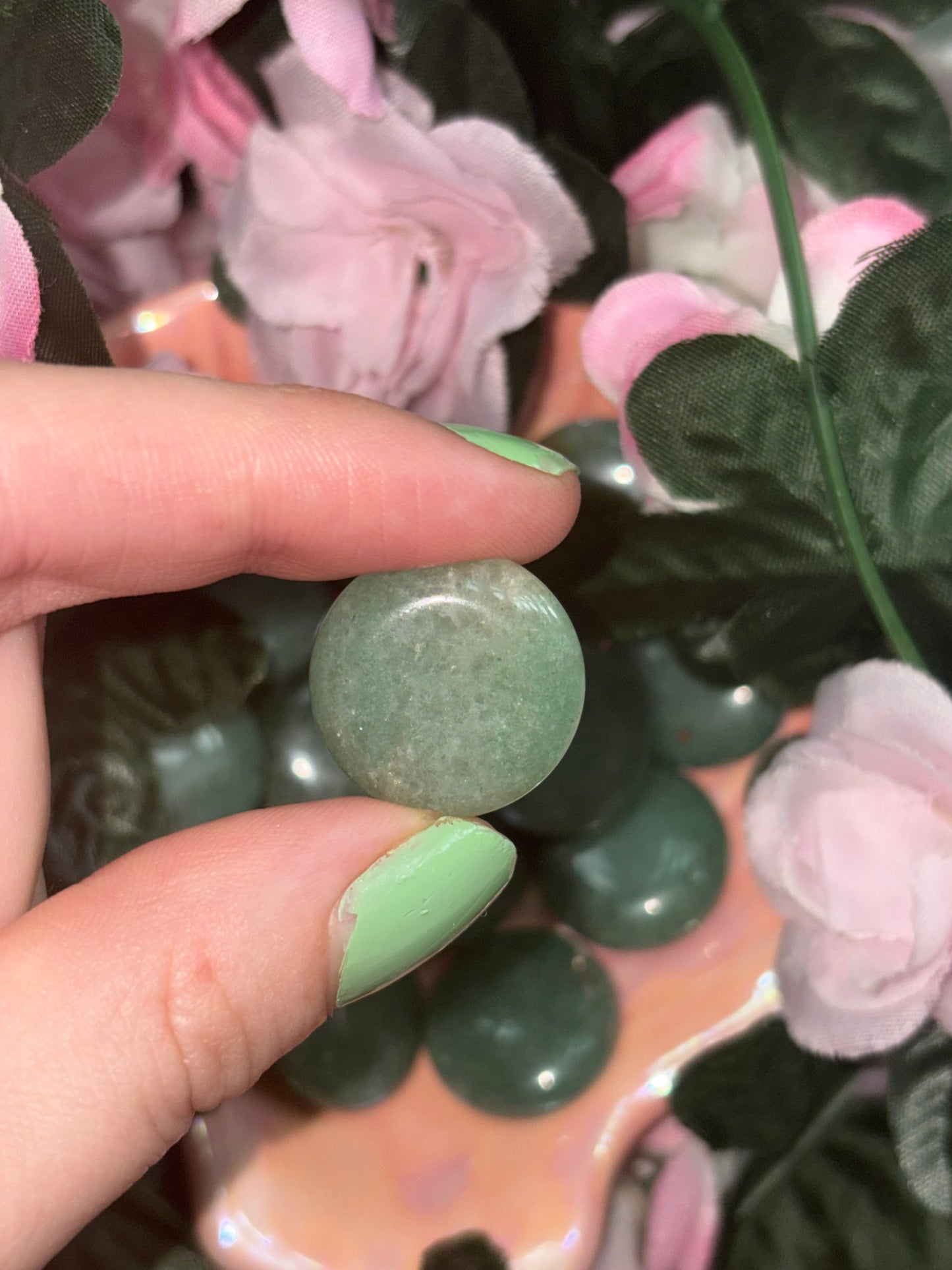 Mini Green Aventurine Palm Stone