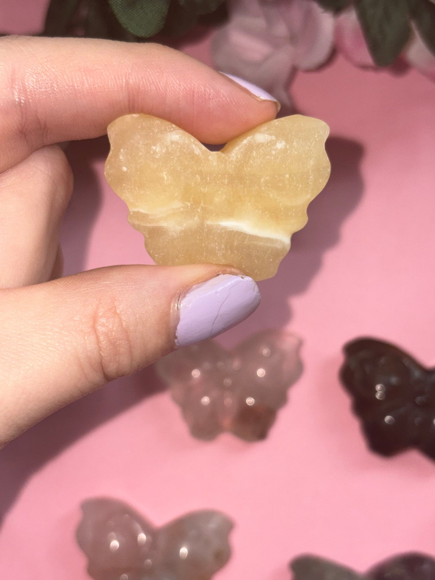 Yellow Calcite Butterfly