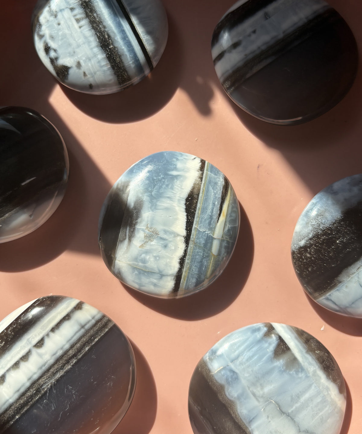 Owyhee Blue Opal Palm Stone