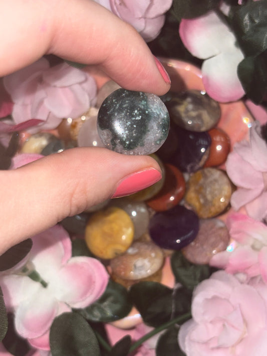 Mini Moss Agate Palm Stone