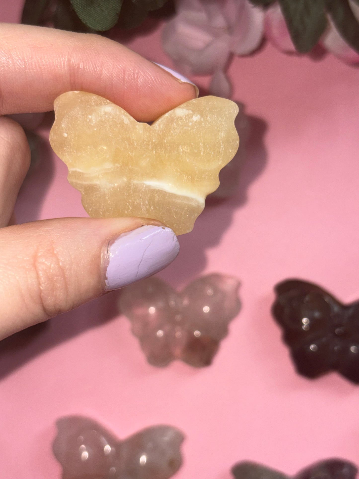 Yellow Calcite Butterfly