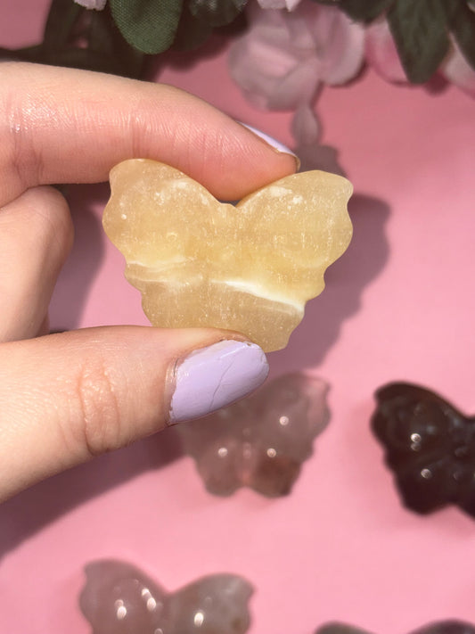 Yellow Calcite Butterfly