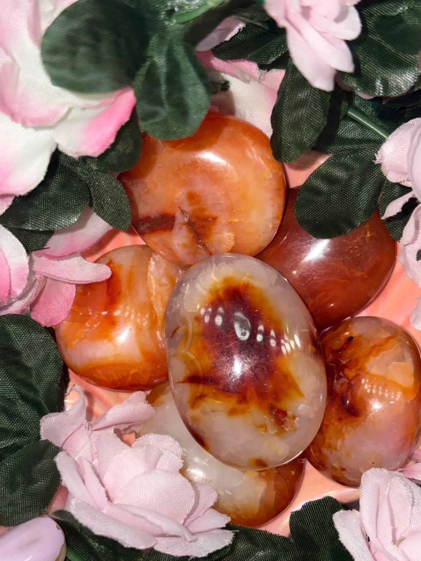 Carnelian Palm Stone from Madagascar